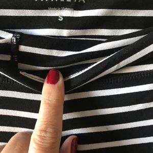 Size S Athleta 7/8 black/white tights